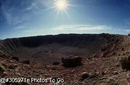 Meteor crater east of Flagstaff, AZ